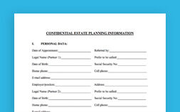Photo of Confidential Estate Planning Information
